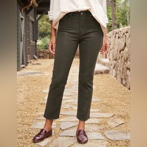Frank & Eileen Olive Straight-Leg Pants